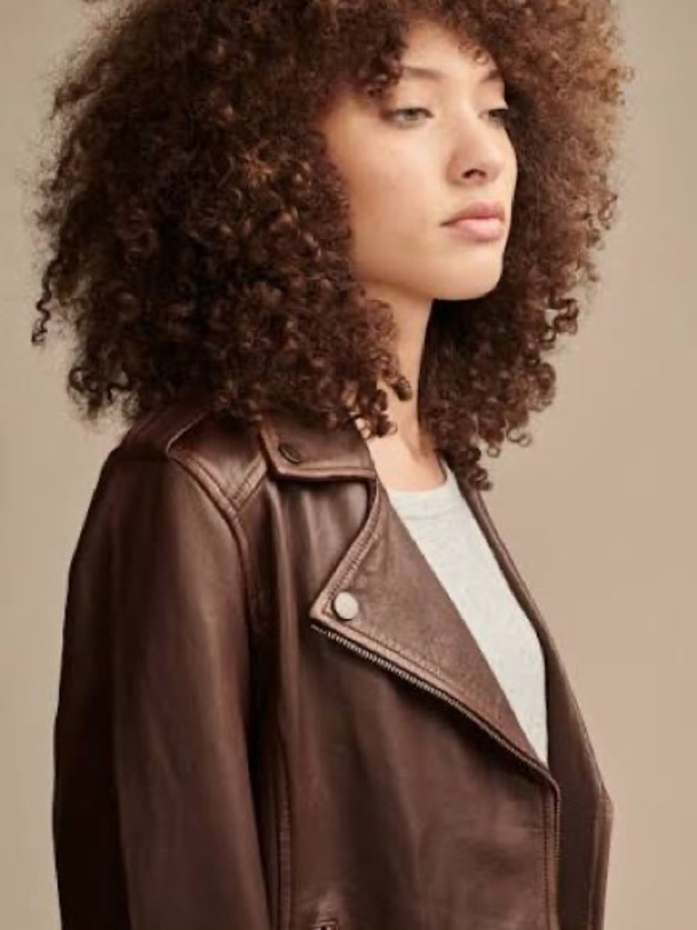 Lucky Brand Classic Leather Moto Jacket